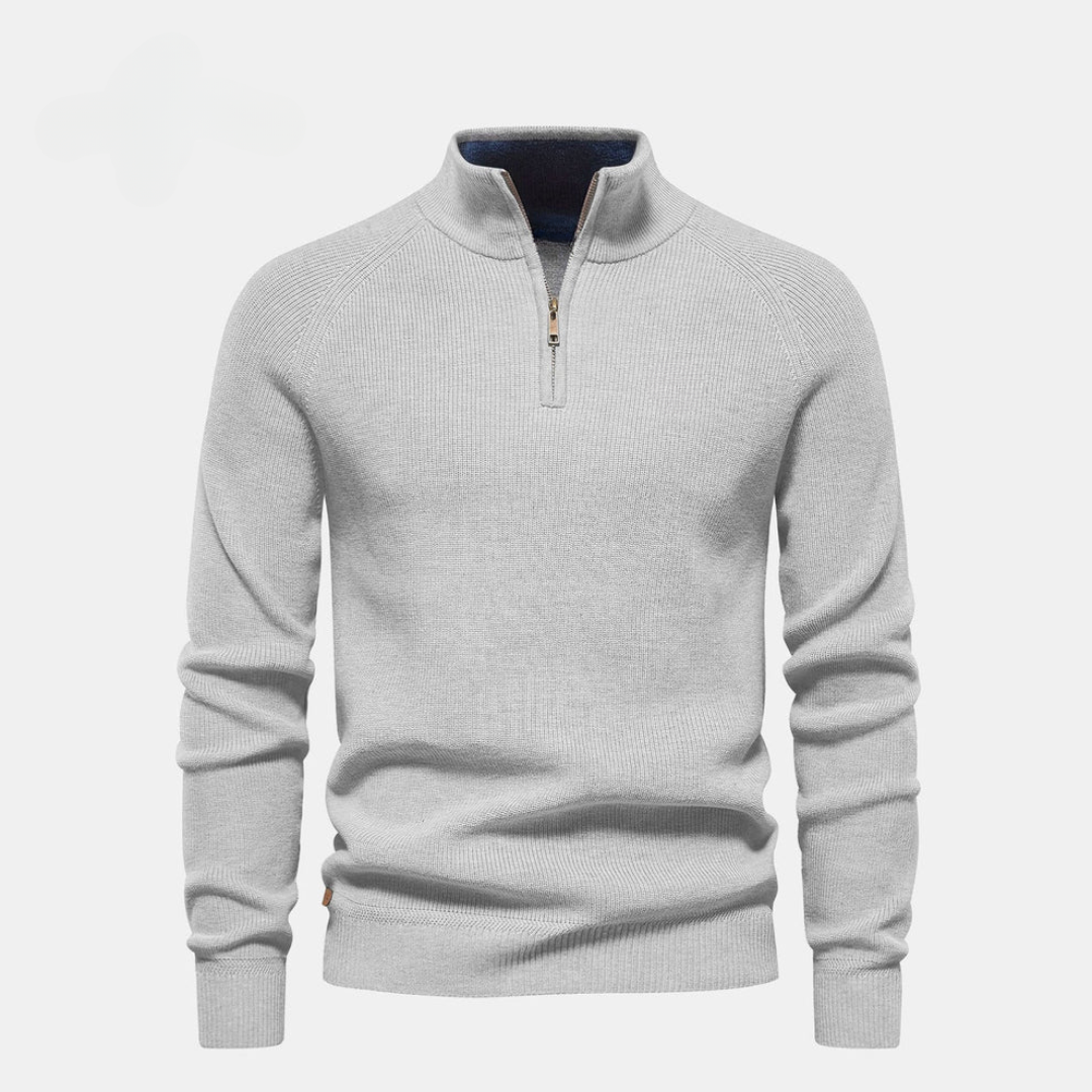 Zipped Collar Sweater